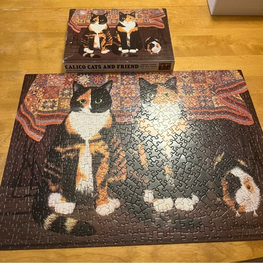 Vintage cat puzzles both complete Lowell Herrera & Mimi Vang Olsen art - Picture 7 of 8